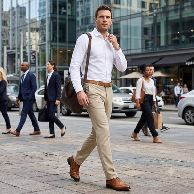 3-Pack Mens Flex Stretch Slim Fit Dress Pants